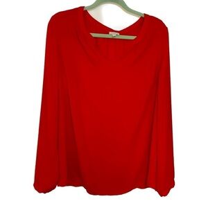 Red Talbots Blouse Large